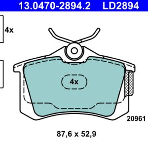 Placute frana SKODA ROOMSTER Praktik (5J) 1.4 TDI diesel 70 cai ATE 13.0470-2894.2