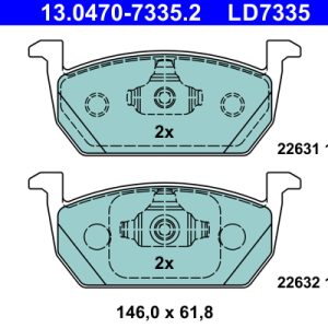 Placute frana SKODA SCALA (NW1) 1.0 TSI benzina 95 cai ATE 13.0470-7335.2