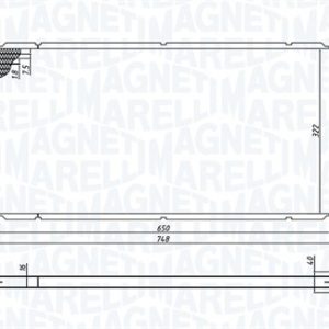 Radiator racire motor SKODA ROOMSTER (5J7) 1.2 TSI benzina 105 cai MAGNETI MARELLI 350213182300