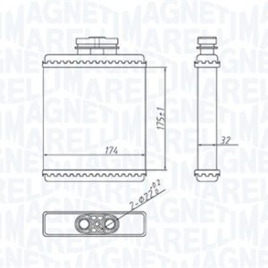Schimbator caldura incalzire habitaclu SKODA ROOMSTER (5J7) 1.9 TDI diesel 105 cai MAGNETI MARELLI 350218412000