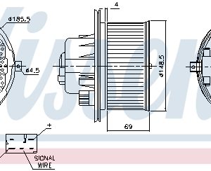 Ventilator habitaclu SKODA YETI (5L) 1.2 TSI benzina 110 cai NISSENS 87762