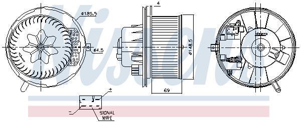 Ventilator habitaclu SKODA YETI (5L) 2.0 TDI diesel 110 cai NISSENS 87762