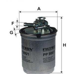 Filtru combustibil SKODA ROOMSTER (5J7) 1.9 TDI diesel 101 cai FILTRON PP 986/1