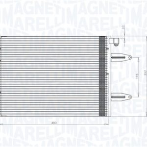 Condensator climatizare SKODA ROOMSTER (5J7) 1.6 benzina 105 cai MAGNETI MARELLI 350203911000