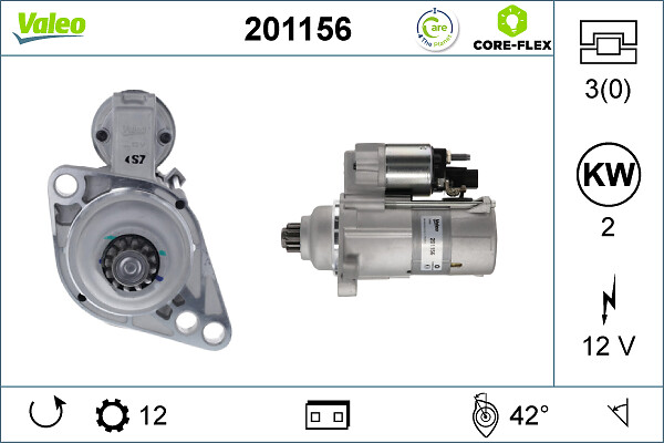 Electromotor SKODA RAPID (NH3, NK3, NK6) 1.2 TSI benzina 110 cai VALEO 201156