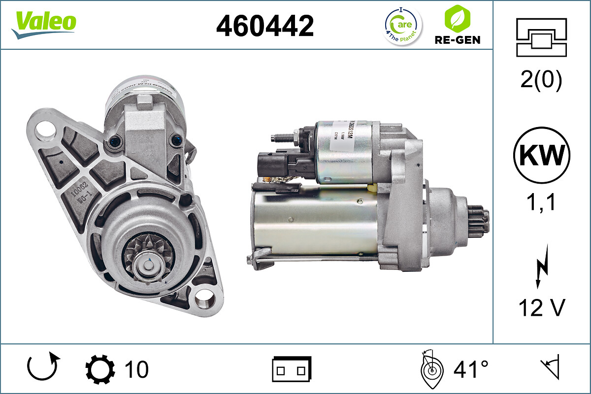 Electromotor SKODA ROOMSTER (5J7) 1.4 TDI diesel 80 cai VALEO 460442