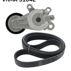 Set curea transmisie cu caneluri SKODA RAPID (NH3, NK3, NK6) 1.4 TSI benzina 122 cai SKF VKMA 31042