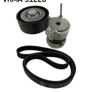 Set curea transmisie cu caneluri SKODA RAPID Spaceback (NH1) 1.2 benzina 75 cai SKF VKMA 31220