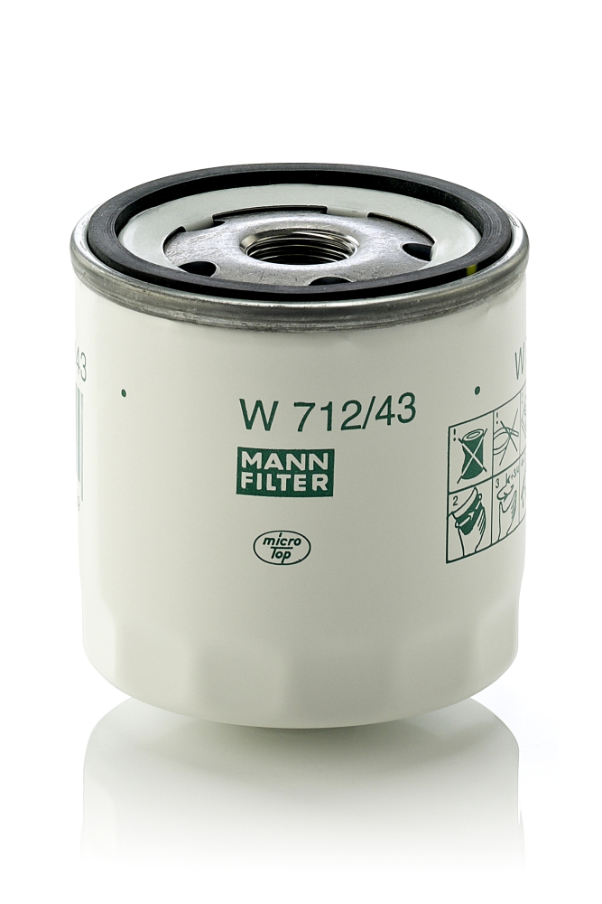 Filtru ulei SKODA RAPID (120G, 130G, 135G) 1.3 (130G) benzina 53 cai MANN-FILTER W 712/43