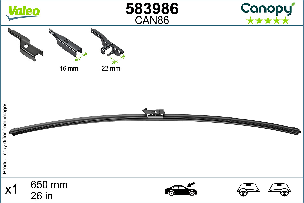 Lamela stergator SKODA KAMIQ (NW4) 1.0 TSI benzina 115 cai VALEO 583986
