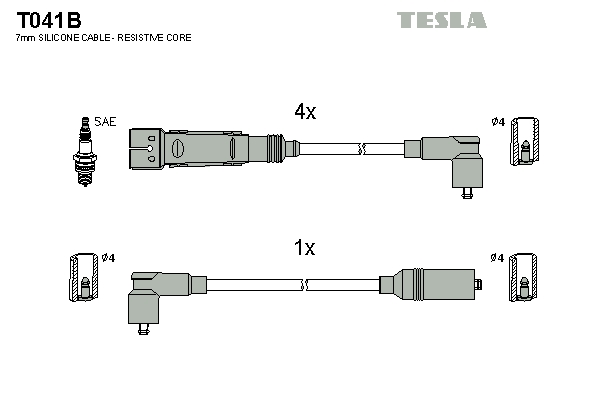 Set cablaj aprindere TESLA T041B – SKODA | AutoRival