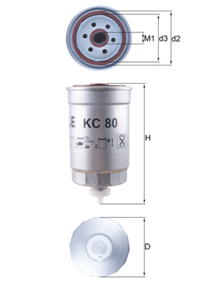 Filtru combustibil MAHLE ORIGINAL KC80 – SKODA | AutoRival