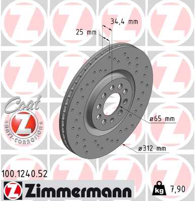 Disc frana ZIMMERMANN 100.1240.52 – SKODA | AutoRival