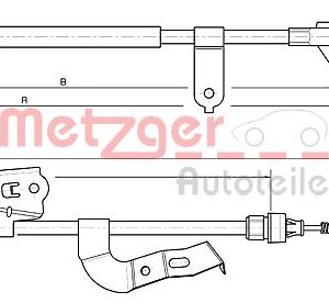 Cablu frana de parcare TOYOTA AYGO (_B1_) 1.0 (KGB10_, KGB10R) benzina 68 cai METZGER 10.4511