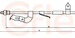 Cablu frana de parcare TOYOTA AYGO (_B4_) 1.2 (PAB40) benzina 82 cai COFLE 10.4512
