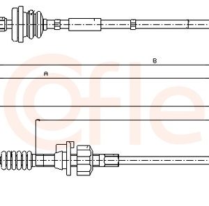 Cablu ambreiaj TOYOTA AYGO (_B1_) 1.0 GPL (KGB10_) Benzina/Autogaz (GPL) 68 cai COFLE 11.2255