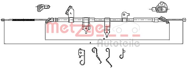 Cablu frana de parcare TOYOTA RAV 4 III (_A3_) 2.2 D (ALA35_) diesel 150 cai METZGER 17.1566