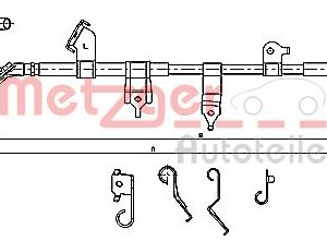 Cablu frana de parcare TOYOTA RAV 4 III (_A3_) 2.2 D 4WD (ALA30_, ALA30R) diesel 177 cai METZGER 17.1566
