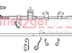Cablu frana de parcare TOYOTA RAV 4 III (_A3_) 2.0 4WD (ZSA30) benzina 148 cai METZGER 17.1567