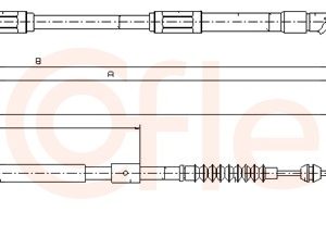 Cablu frana de parcare TOYOTA STARLET (_P8_) 1.0 (EP80_, EP80R) benzina 54 cai COFLE 17.1041