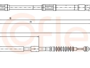 Cablu frana de parcare TOYOTA STARLET (_P9_) 1.3 (EP91_, EP91R) benzina 75 cai COFLE 17.1042