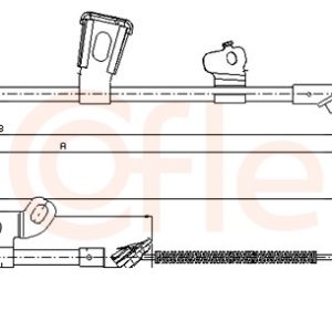 Cablu frana de parcare TOYOTA YARIS VERSO (_P2_) 1.4 D-4D (NLP20_, NLP22_) diesel 75 cai COFLE 17.1070