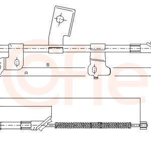 Cablu frana de parcare TOYOTA YARIS VERSO (_P2_) 1.4 D-4D (NLP20_, NLP22_) diesel 75 cai COFLE 17.1071