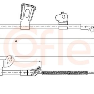 Cablu frana de parcare TOYOTA YARIS (_P1_) 1.0 (SCP10_, SCP10R) benzina 65 cai COFLE 17.1074