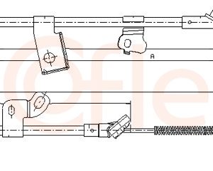Cablu frana de parcare TOYOTA YARIS (_P1_) 1.5 (NCP13_, NCP13R) benzina 150 cai COFLE 17.1075