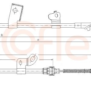 Cablu frana de parcare TOYOTA YARIS (_P1_) 1.0 (SCP10_, SCP10R) benzina 68 cai COFLE 17.1076