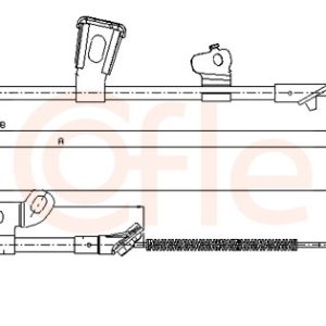 Cablu frana de parcare TOYOTA YARIS VERSO (_P2_) 1.3 (NCP20_, NCP22_, NCP20R, NCP22R) benzina 84 cai COFLE 17.1078