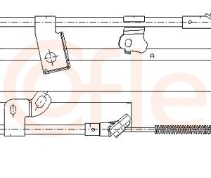 Cablu frana de parcare TOYOTA YARIS VERSO (_P2_) 1.3 (NCP20_, NCP22_, NCP20R, NCP22R) benzina 84 cai COFLE 17.1079