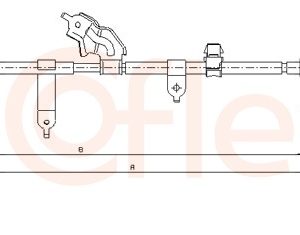 Cablu frana de parcare TOYOTA YARIS (_P9_) 1.33 VVT-i (NSP90_, NSP90R) benzina 100 cai COFLE 17.1080