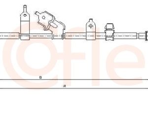 Cablu frana de parcare TOYOTA YARIS (_P9_) 1.4 D-4D (NLP90_, NLP90R) diesel 90 cai COFLE 17.1081