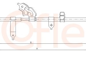 Cablu frana de parcare TOYOTA YARIS (_P9_) 1.33 VVT-i (NSP90_, NSP90R) benzina 99 cai COFLE 17.1082