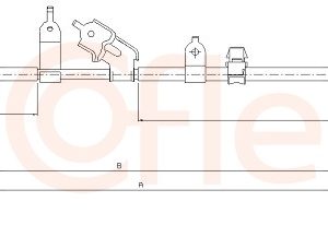 Cablu frana de parcare TOYOTA YARIS (_P9_) 1.33 VVT-i (NSP90_, NSP90R) benzina 99 cai COFLE 17.1083