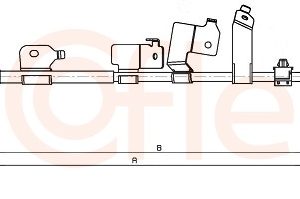 Cablu frana de parcare TOYOTA AURIS (_E15_) 1.6 (ZRE151_, ZRE151R) benzina 124 cai COFLE 17.1091