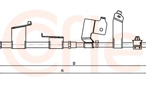 Cablu frana de parcare TOYOTA AURIS (_E18_) 2.0 D-4D (ADE186_, ADE186R) diesel 124 cai COFLE 17.1093