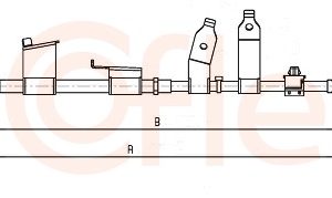 Cablu frana de parcare TOYOTA AURIS (_E18_) 1.6 (ZRE181_, ZRE185_, ZRE185R, ZRE181R) benzina 132 cai COFLE 17.1094