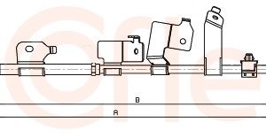 Cablu frana de parcare TOYOTA COROLLA limuzina (_E15_) 1.6 Dual VVTi (ZRE141, ZRE151) benzina 124 cai COFLE 17.1096