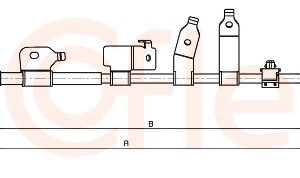 Cablu frana de parcare TOYOTA AURIS (_E15_) 1.4 D-4D (NDE150_, NDE150R) diesel 90 cai COFLE 17.1097