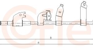 Cablu frana de parcare TOYOTA VERSO (_R2_) 2.2 D-CAT (AUR21_, AUR21R) diesel 177 cai COFLE 17.1098