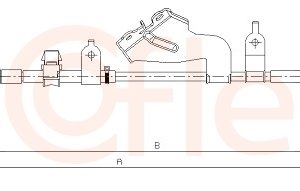 Cablu frana de parcare TOYOTA YARIS (_P13_) 1.0 (KSP130_, KSP130) benzina 69 cai COFLE 17.1101