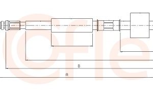 Cablu frana de parcare TOYOTA HIACE IV bus (__H1_, __H2_) 2.4 D (LXH12) diesel 75 cai COFLE 17.1261