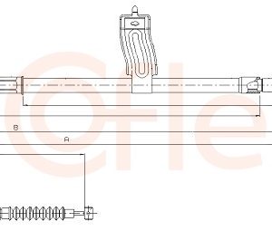 Cablu frana de parcare TOYOTA HIACE IV bus (__H1_, __H2_) 2.4 D (LXH12, LXH22) diesel 79 cai COFLE 17.1262