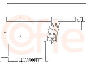 Cablu frana de parcare TOYOTA HIACE IV bus (__H1_, __H2_) 2.7 (RCH13, RCH23) benzina 144 cai COFLE 17.1263