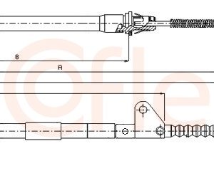Cablu frana de parcare TOYOTA AVENSIS (_T22_) 1.6 VVT-i (ZZT220_, ZZT220R) benzina 110 cai COFLE 17.1414