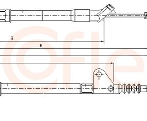 Cablu frana de parcare TOYOTA AVENSIS Liftback (_T22_) 1.6 VVT-i (ZZT220_, ZZT220R) benzina 110 cai COFLE 17.1415
