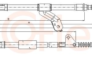 Cablu frana de parcare TOYOTA AVENSIS (_T22_) 1.8 VVT-i (ZZT221_, ZZT221R) benzina 129 cai COFLE 17.1419