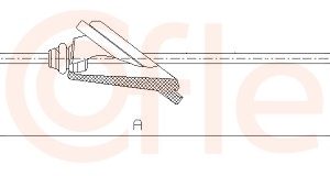 Cablu frana de parcare TOYOTA COROLLA (_E12_) 1.4 D (NDE120_, NDE120R) diesel 90 cai COFLE 17.1423